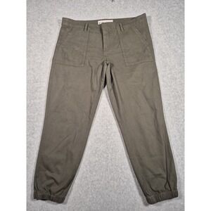 Frank & Eileen Pants 10 Womens Foxrock Italian Stretch Cotton Utility Jogger